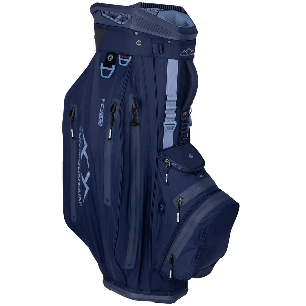 Sun Mountain H2NO ELITE Waterproof Cart Bag - Navy/Trident, Golf travel essentials, Golf training aid, Golf simulator for home