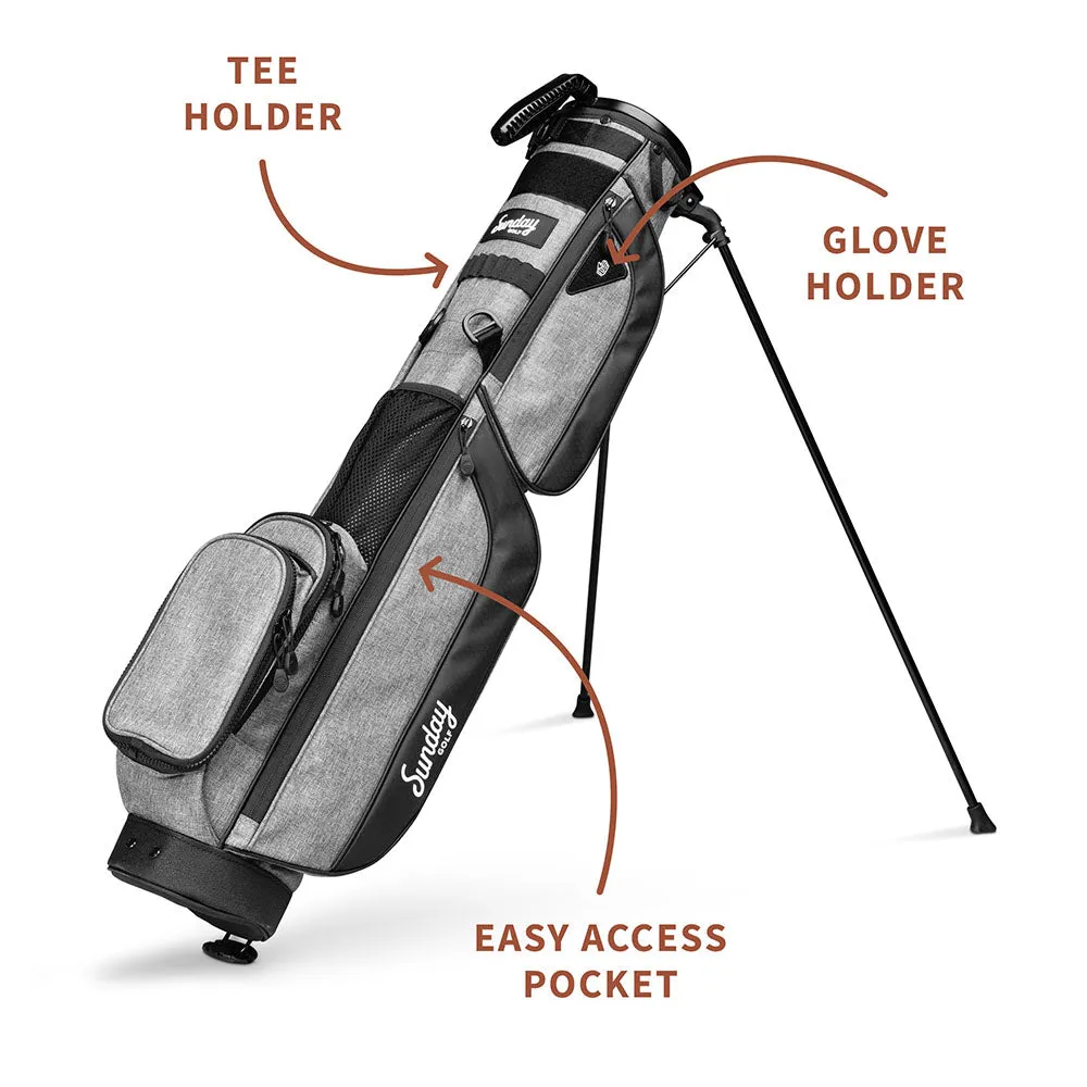 Sunday Golf Loma XL Pencil Stand Bag - Heather Grey, Golf rule book 2024