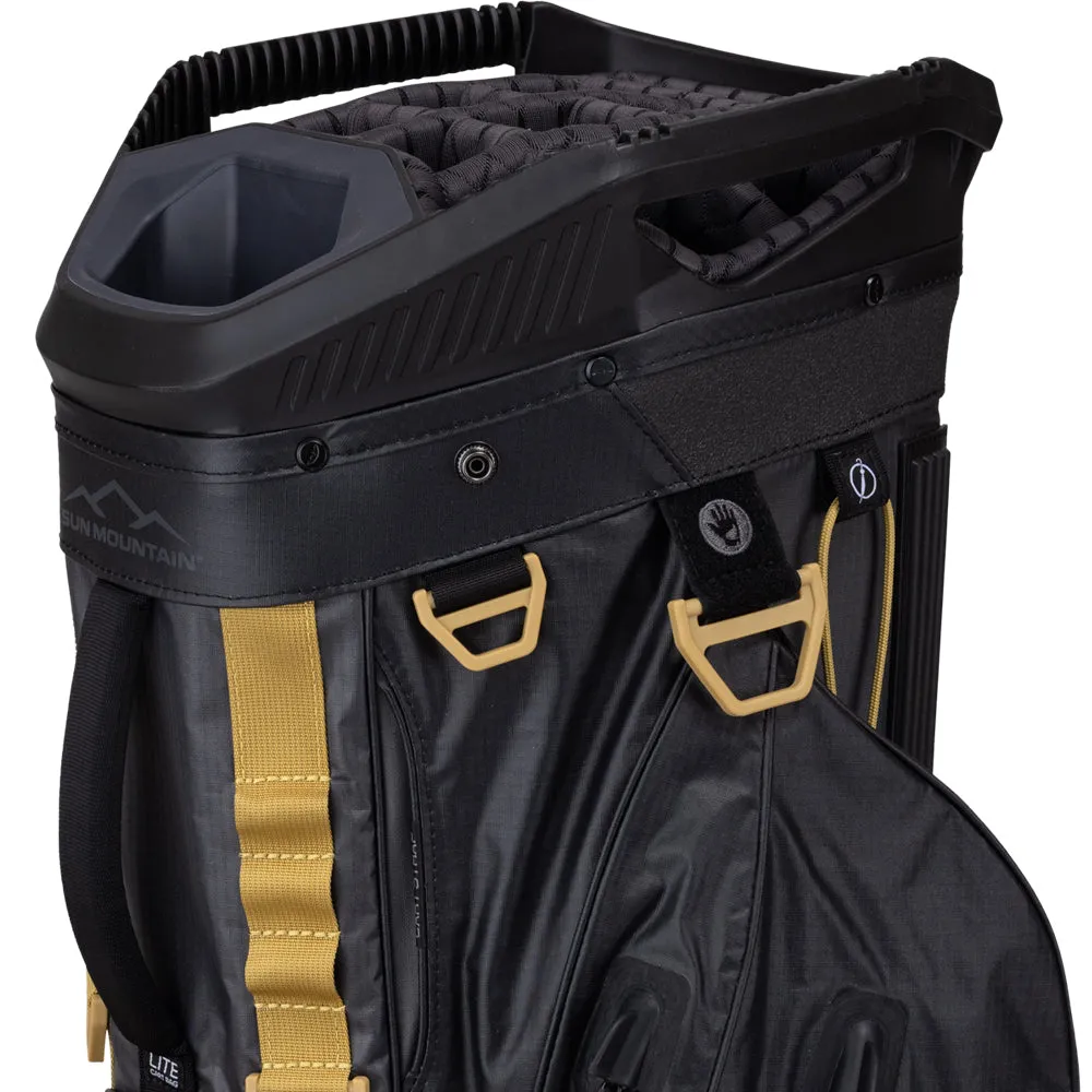 Sun Mountain H2NO Lite Waterproof Cart Bag - Steel/Black/Gold, Summer golf sale