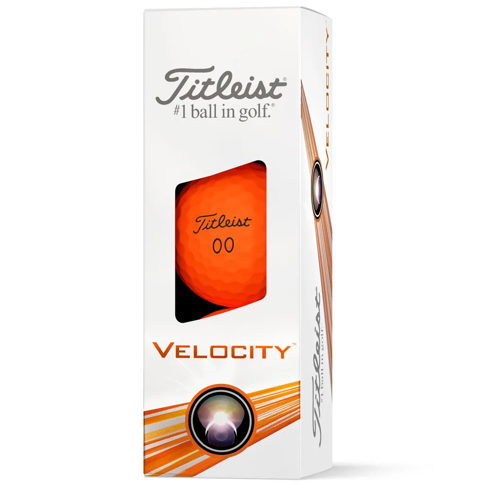 Titleist Velocity Golf Balls - Orange - 12 Pack, Custom golf clubs