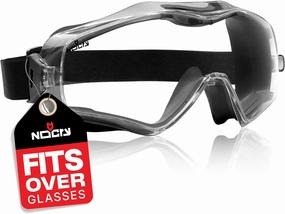 NoCry Safety Goggles Over Glasses with Extreme Impact Resistance ?a ANSI Z87.1 Certified Eye Protection with Anti-Fog, Anti-Scratch and UV380 Lenses ?a Adjustable Strap ?a Ideal for the Chemistry Lab