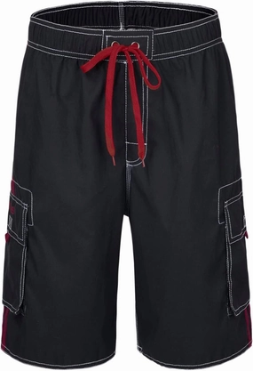 Nonwe Men's Beachwear Board Shorts Quick Dry with Mesh Lining Swim Trunks