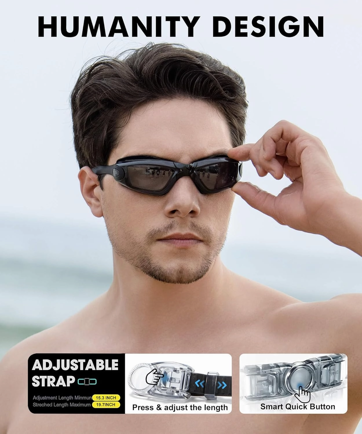 NSSIW Swim-Goggles-Adult Goggles-Swimming-men and Women: Anti Fog No Leak and Ultra-wide Field of View 3 Pack