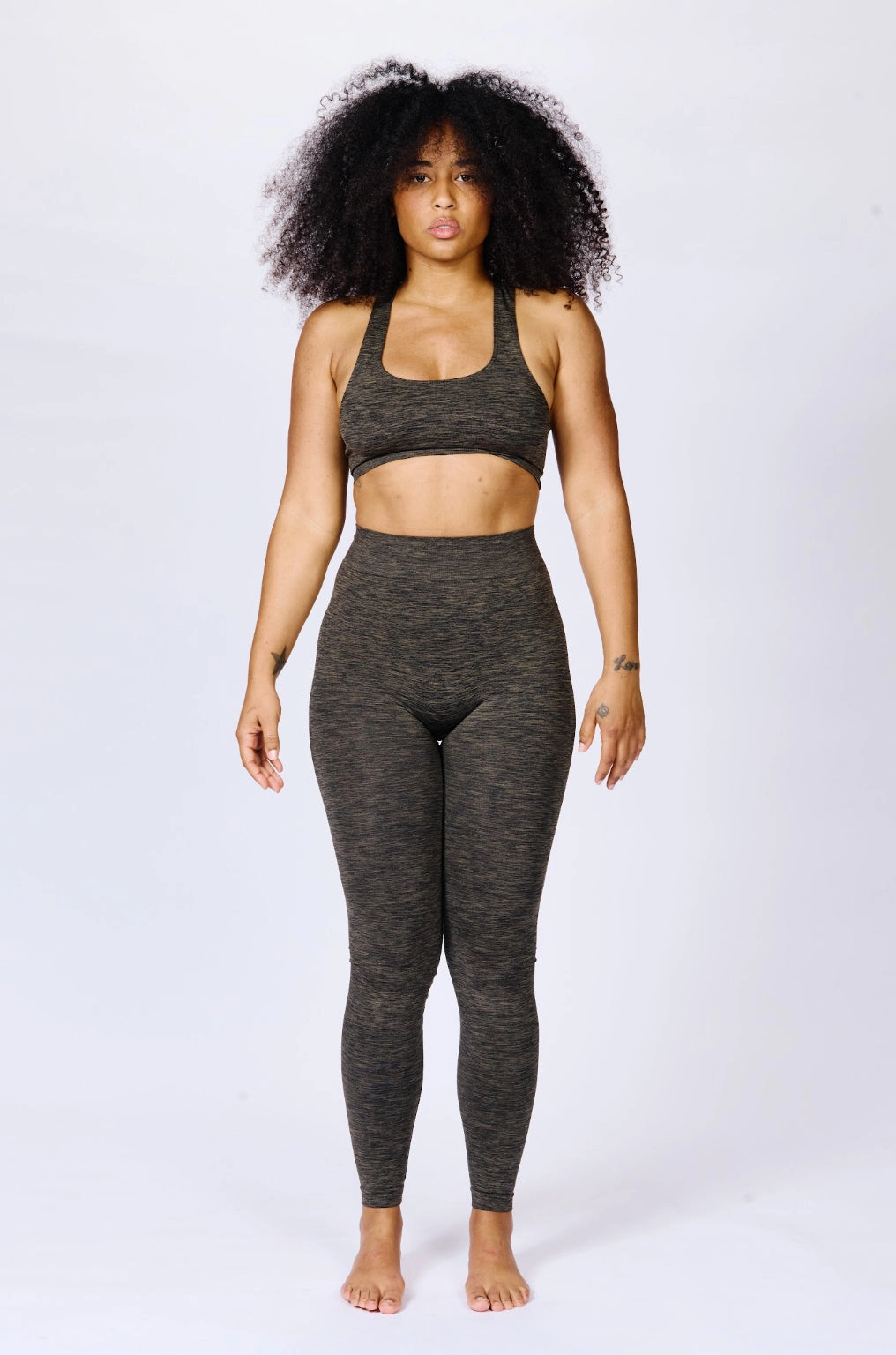 NURTURING Full Length Leggings | Olive Marl