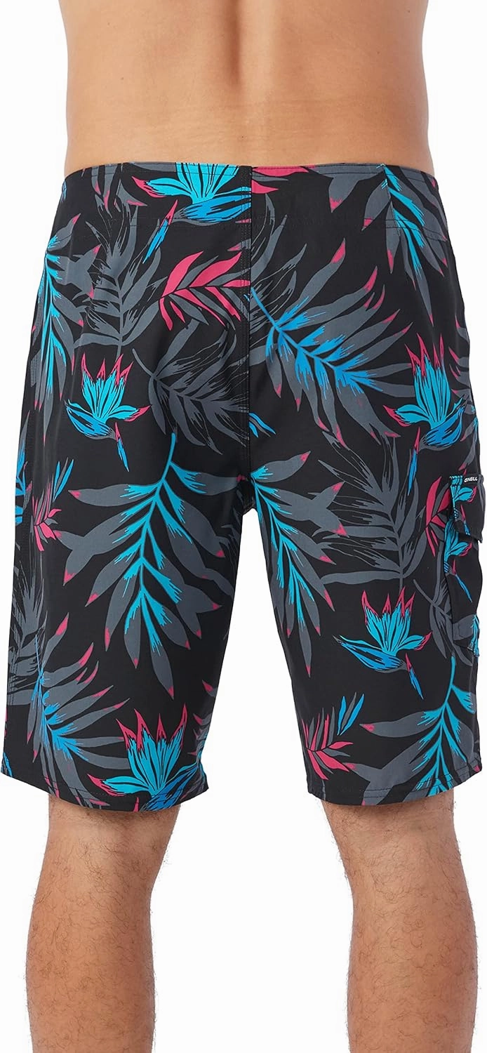 O'NEILL Men's 21 Inch Hyperfreak Divergent Boardshorts - Quick Dry Swim Trunks for Men with Fixed Waist and Quick Dry Fabric