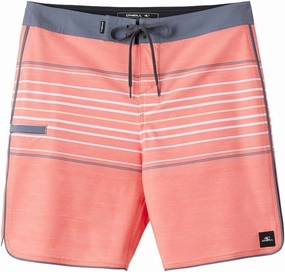 O'NEILL Men's Hyperfreak Heat Stripe Scallop Boardshorts