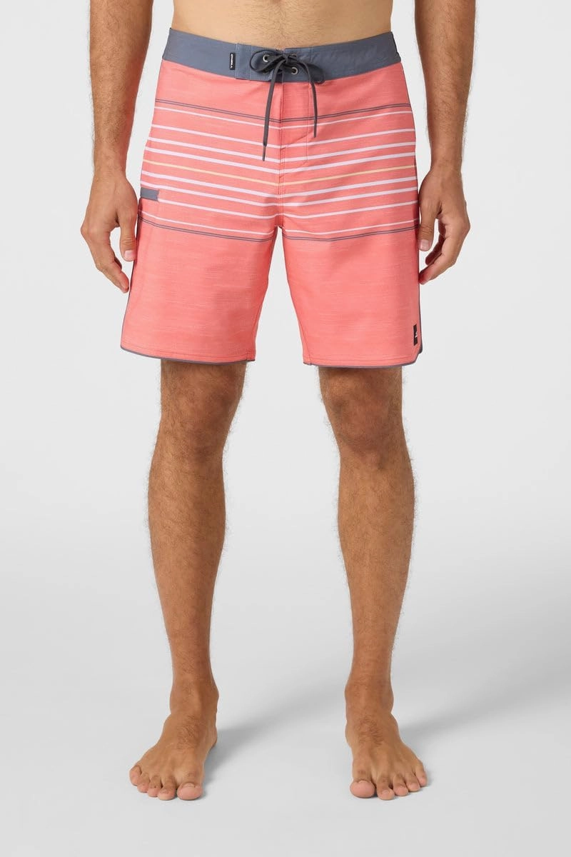 O'NEILL Men's Hyperfreak Heat Stripe Scallop Boardshorts