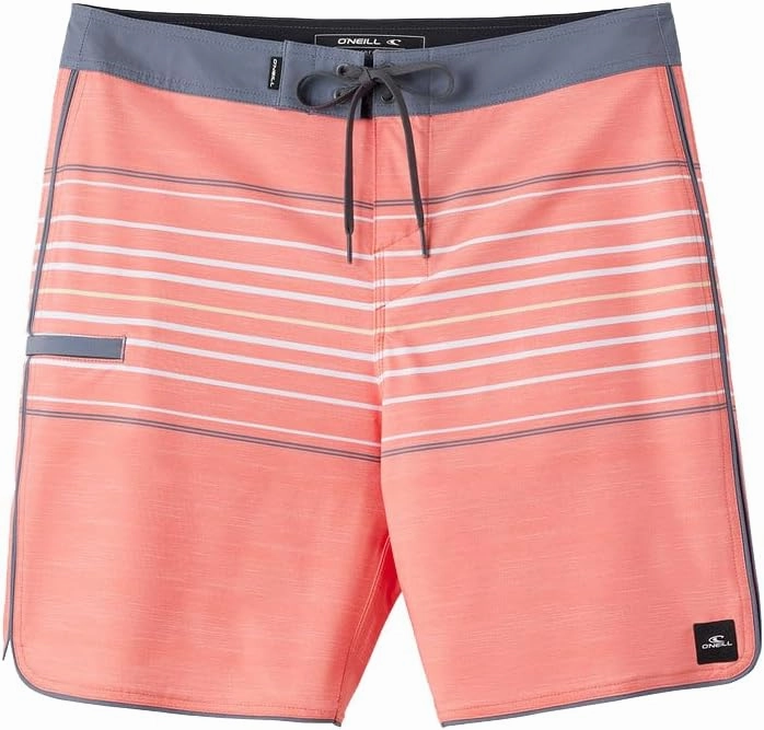 O'NEILL Men's Hyperfreak Heat Stripe Scallop Boardshorts
