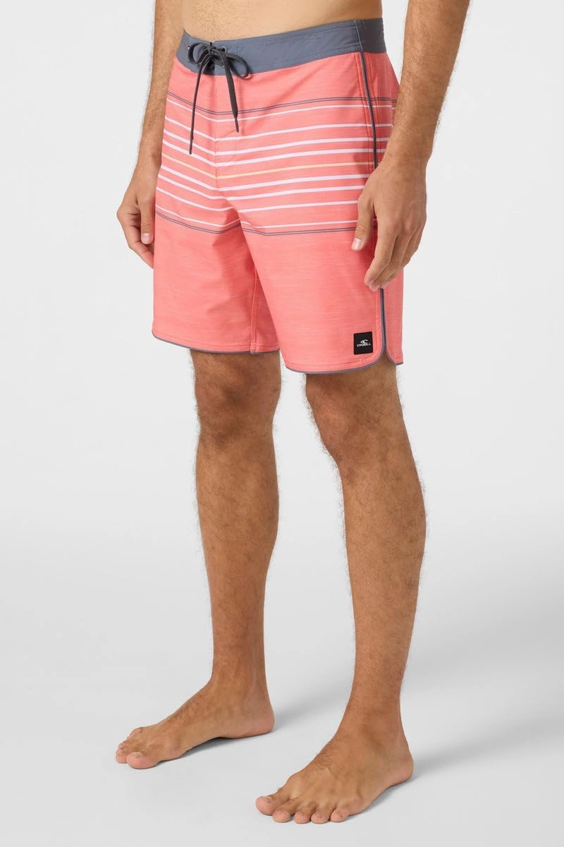 O'NEILL Men's Hyperfreak Heat Stripe Scallop Boardshorts