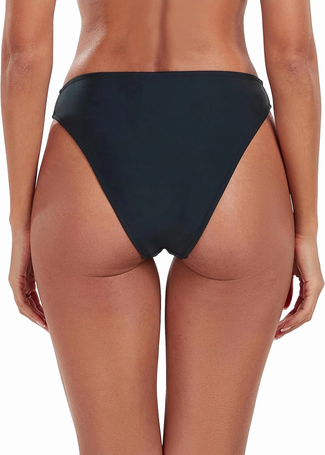Ocean Blues Women's Cheeky High Leg Bikini Bottom Mid Rise Swim Bottom