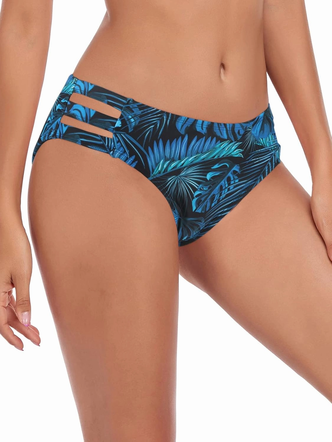 Ocean Blues Women's Strappy Bikini Bottom Full Coverage Swim Briefs