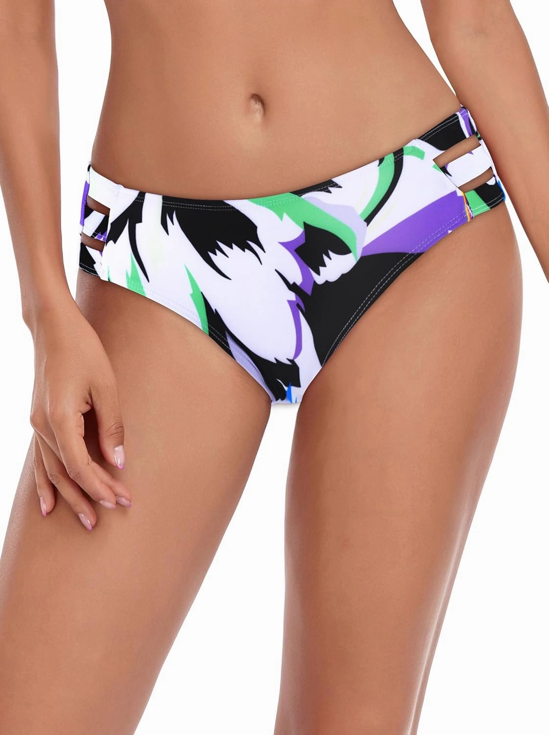 Ocean Blues Women's Strappy Bikini Bottom Full Coverage Swim Briefs