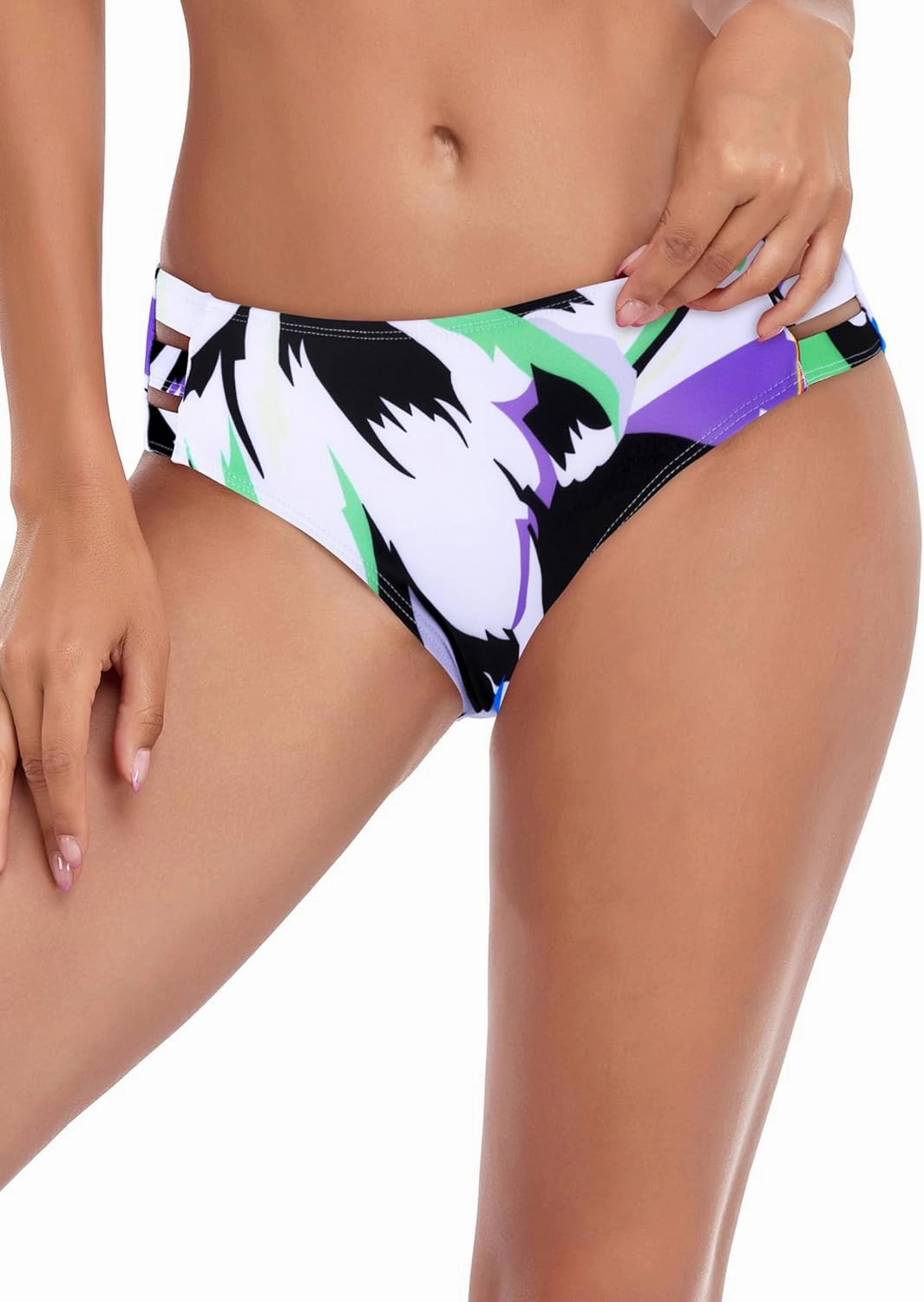 Ocean Blues Women's Strappy Bikini Bottom Full Coverage Swim Briefs