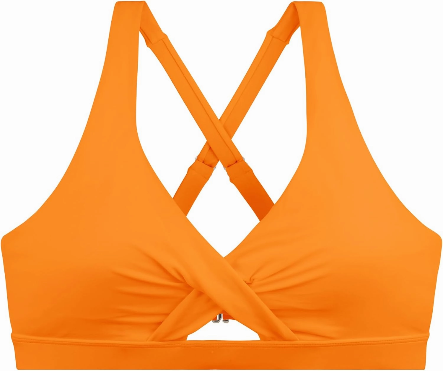 Ocean Blues Women's V-Neck Bikini Top Retro Cutout Bathing Suit Top