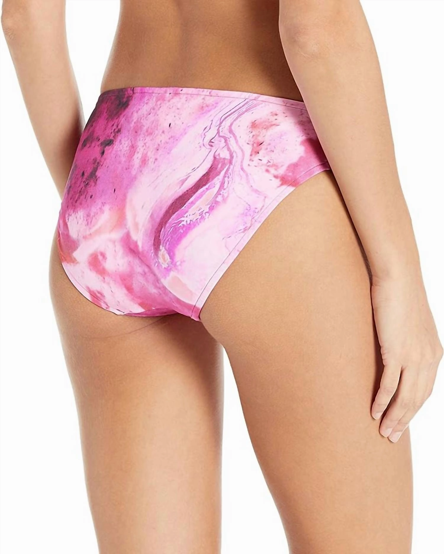 Ocean Ombre Ruched Side Retro Bottom In Sangria