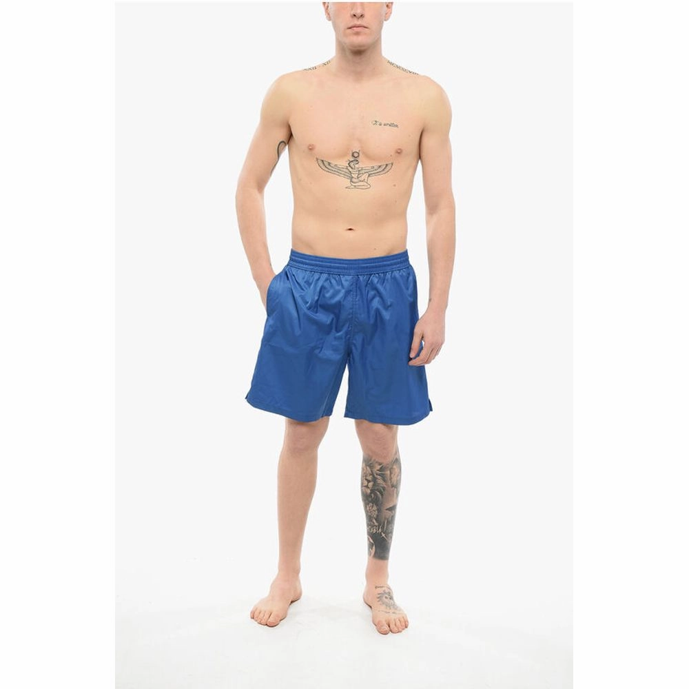 Off- Solid Color ARROW SURFER Swim Shorts with Printed Men's Logo