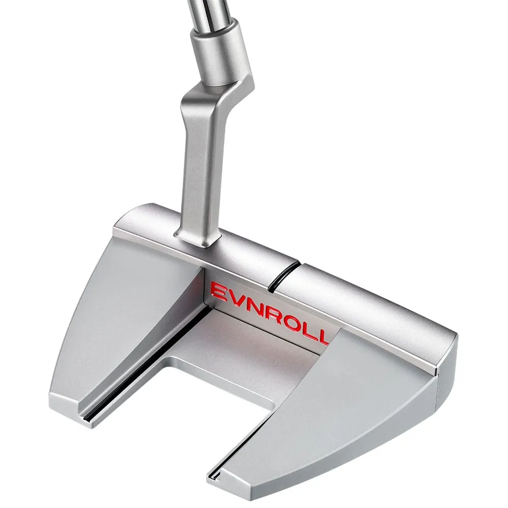 Evnroll EV5.2 Satin Short Plumber Players Mallet Putter - 355g, Golf alignment sticks, Waterproof golf bag cover