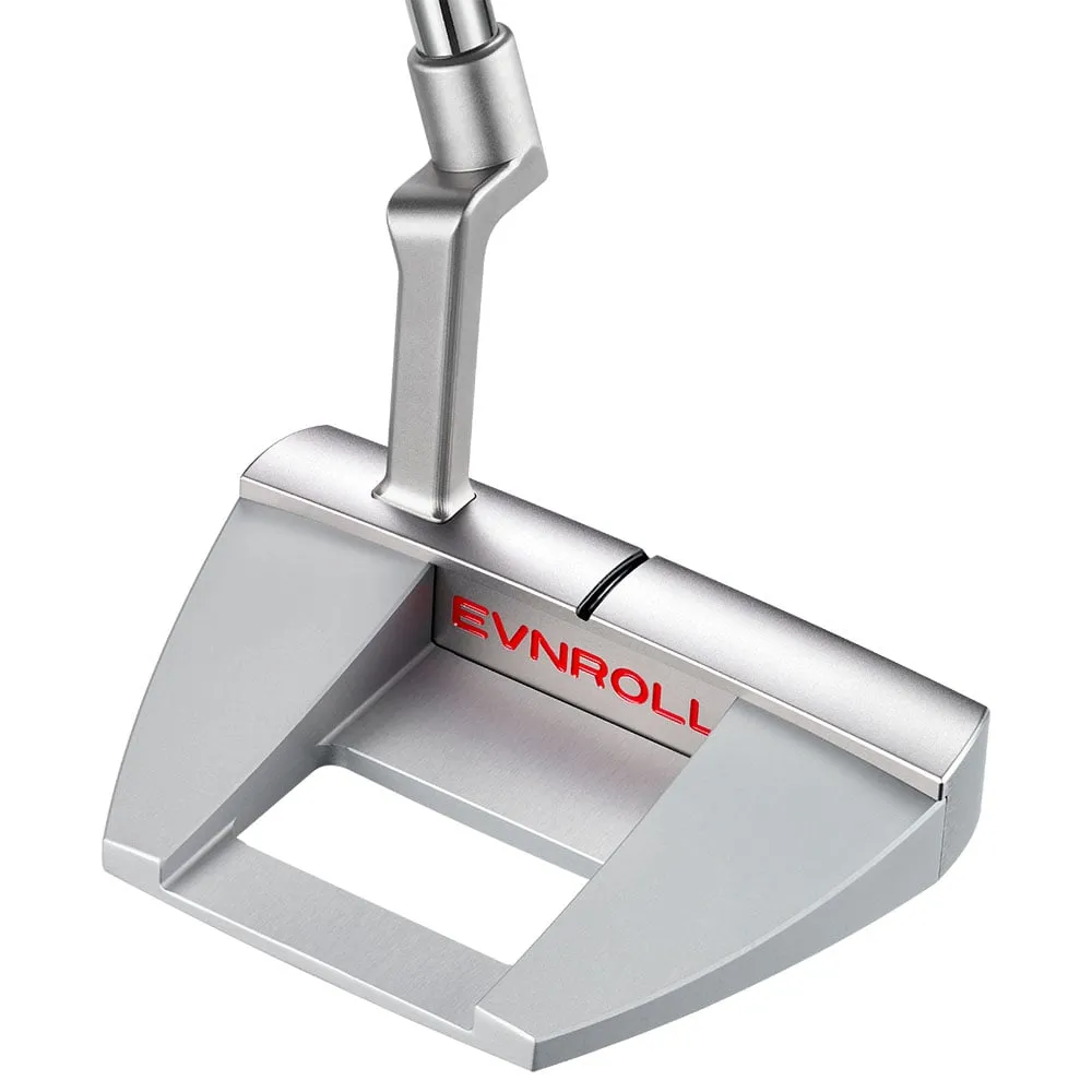 Evnroll EV5.3 Satin Short Plumber Players Mallet Putter - 340g, Golf GPS watch, Lightweight golf bag