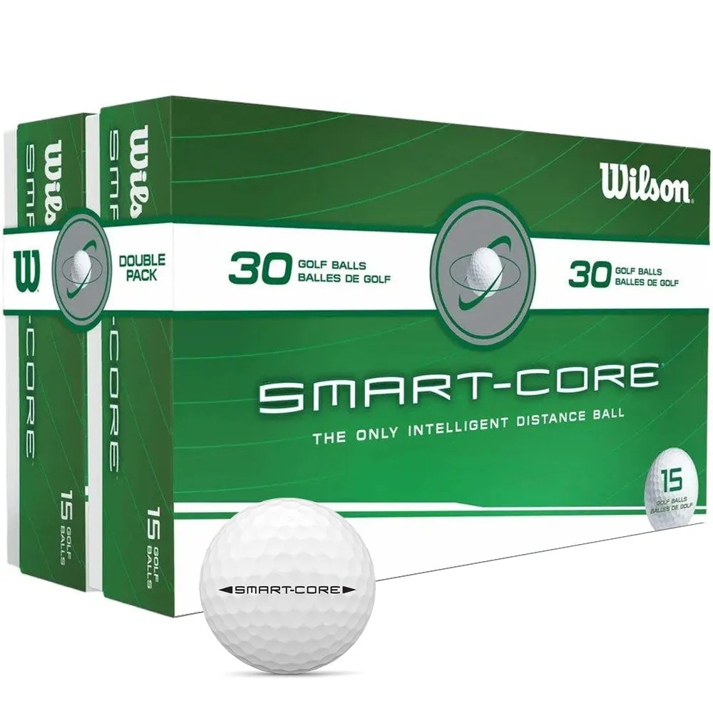 Only a Few Left Wilson Smart Core Pro Distance Golf Balls - White - 30 Pack A Smarter Choice, Men's golf polo shirts