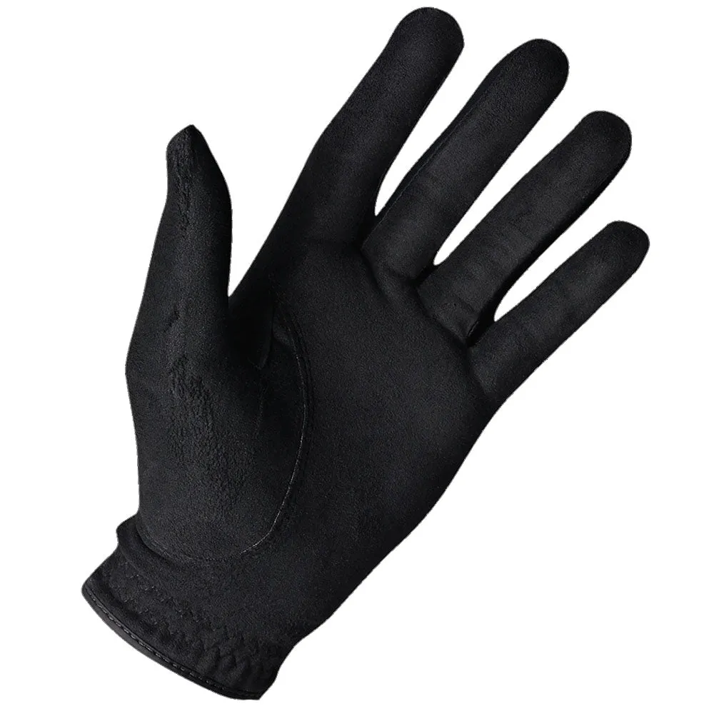 FootJoy RainGrip Golf Glove - Black, High visibility golf balls, Spikeless golf shoes, Breathable golf pants