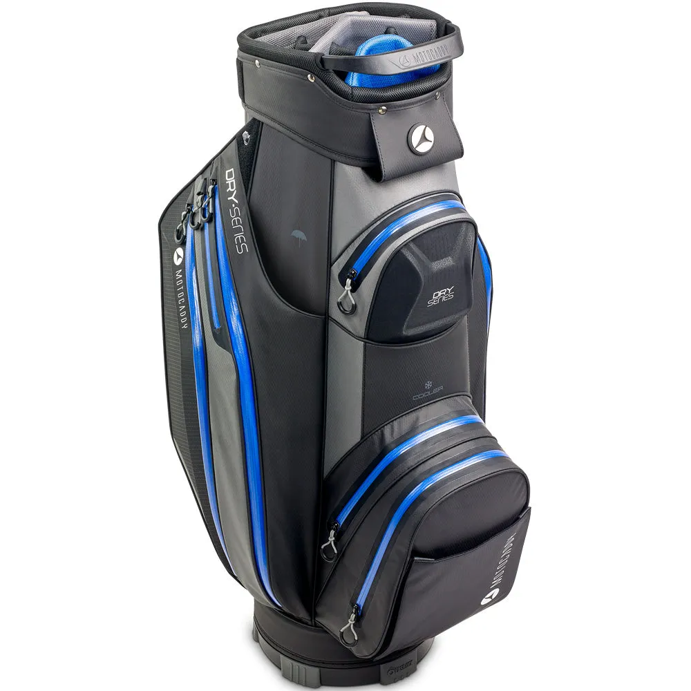Motocaddy Dry Series Cart Waterproof Bag - Charcoal/Blue, Waterproof golf bag cover, Golf bag cooler pocket, Golf meme gifts