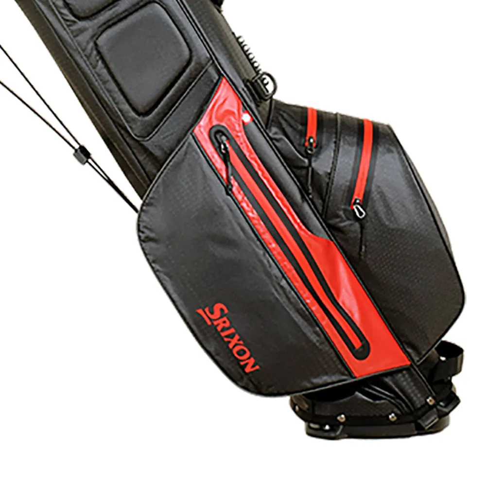 Srixon Weatherproof Waterproof Stand Bag - Black/Red, Cadet size golf gloves, Golf organizer for car, Golf tournament gifts