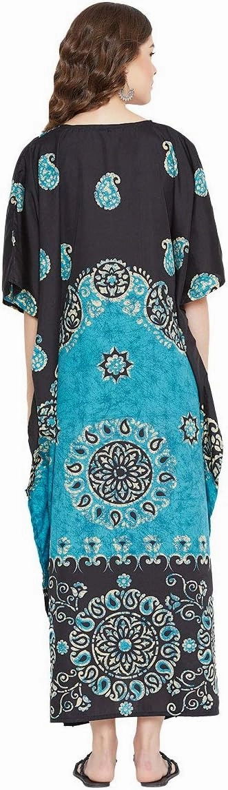 Oussum Plus Size Kaftan for Women Polyester Summer Caftan Swimwear Cover Ups Maxi Beach Dress