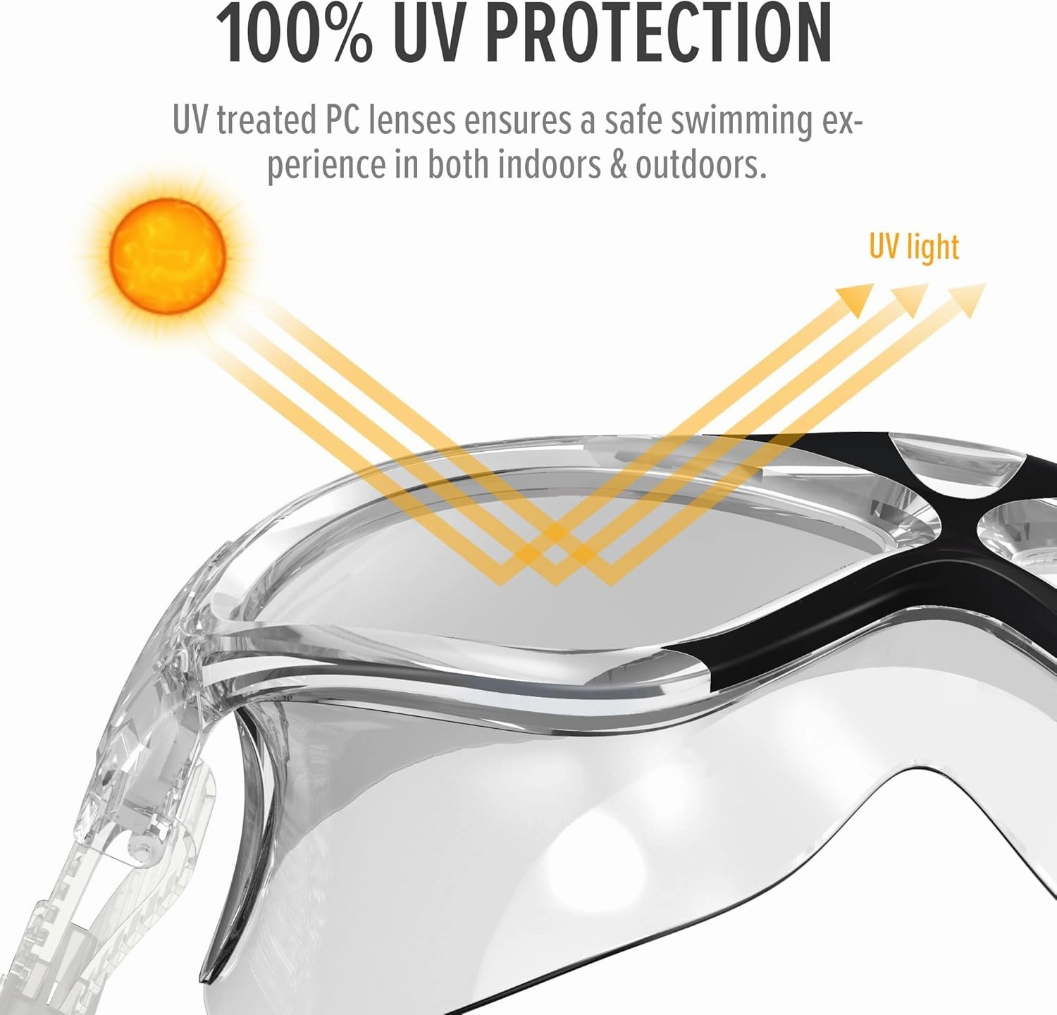 OutdoorMaster Swim Mask - Wide View Swimming Mask & Goggles Anti-fog Waterproof