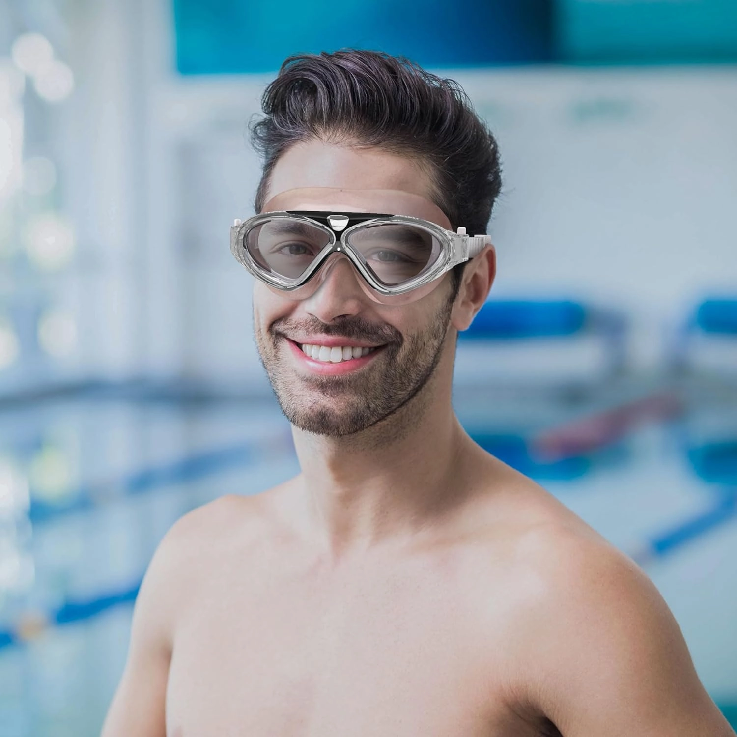OutdoorMaster Swim Mask - Wide View Swimming Mask & Goggles Anti-fog Waterproof
