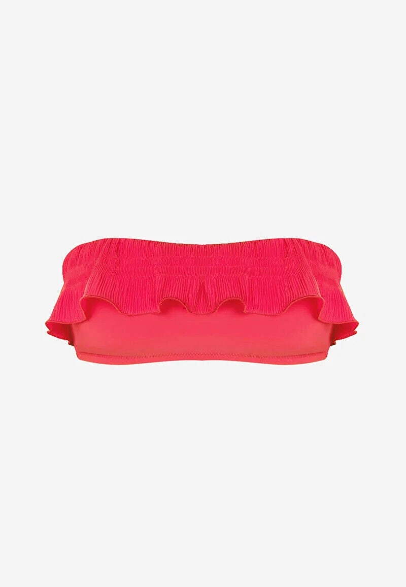 Pain De Sucre Bikini Top in Chloris Pink Ruffle