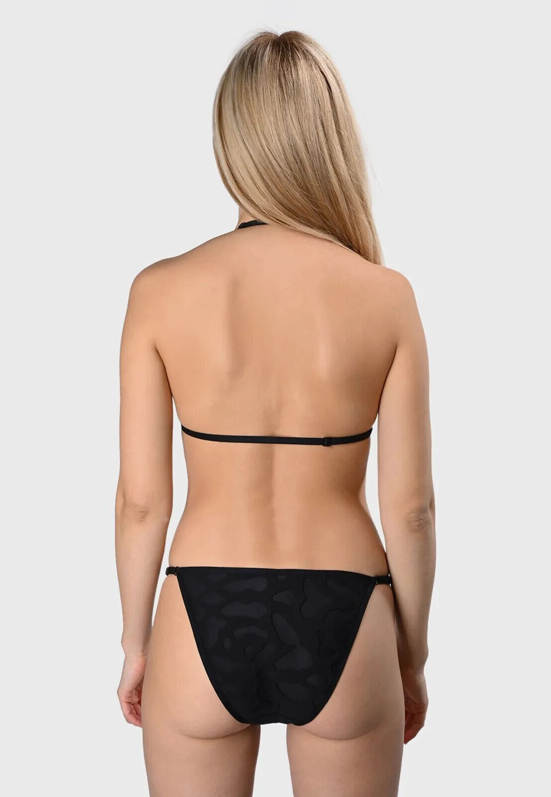 Pain De Sucre Black Bikini Top in Giraffe Neoprene Carey