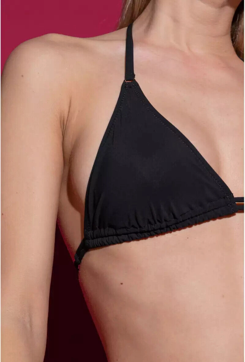 Pain De Sucre Black Bikini Top in Helia Halter