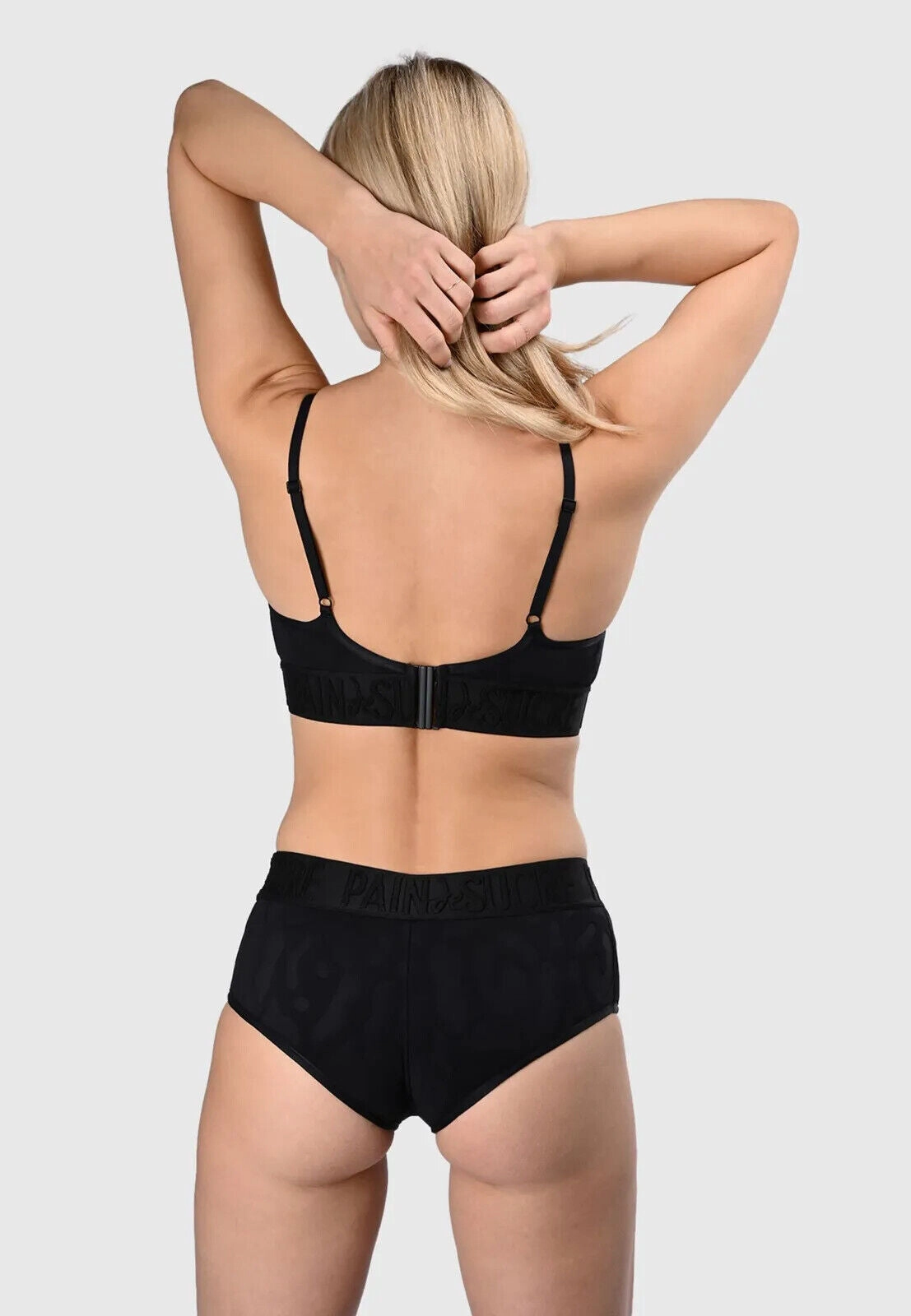 Pain De Sucre Black Bikini Top in Neoprene Keelan