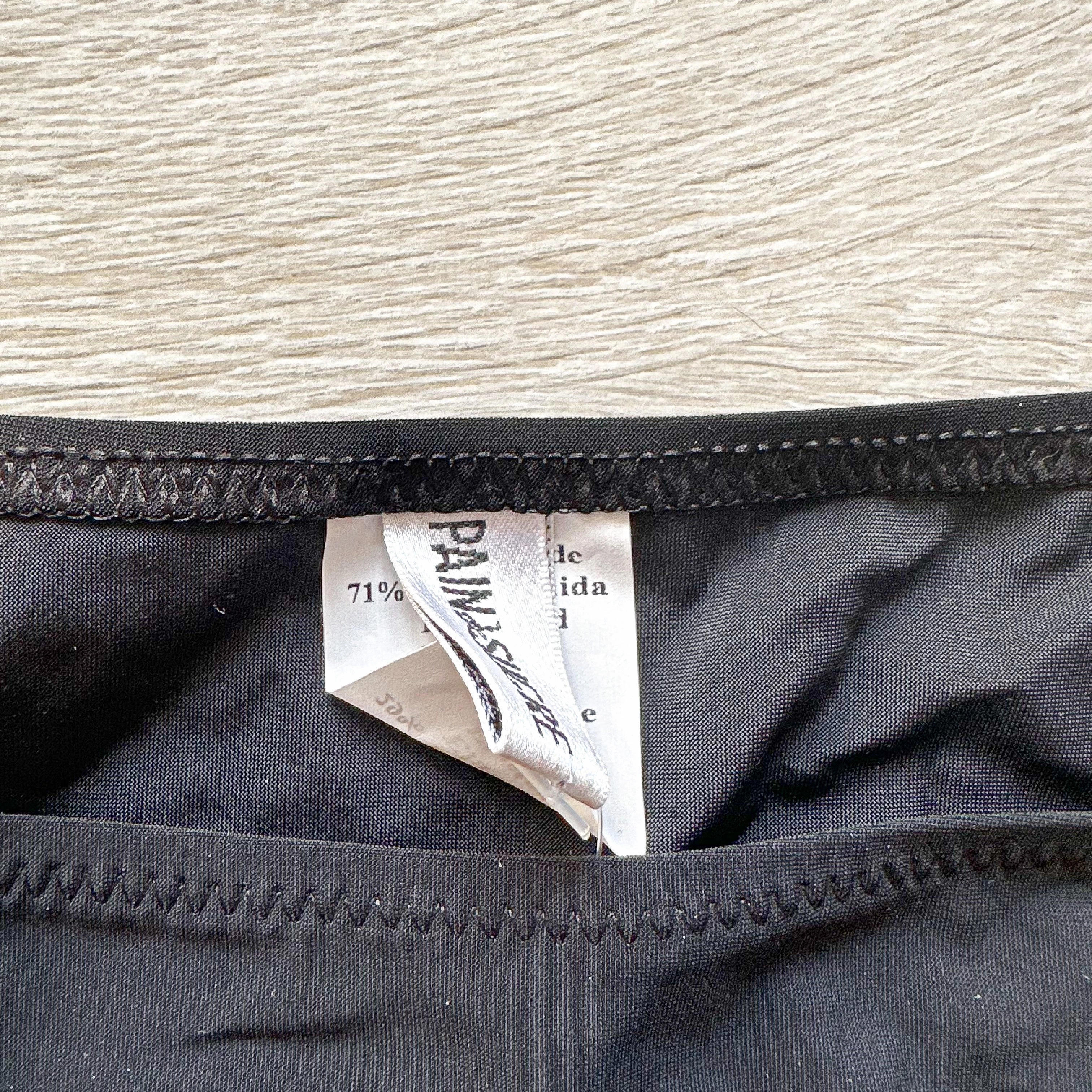 Pain De Sucre Black Crystal Jewel Chain Side Seloua Bikini Bottoms