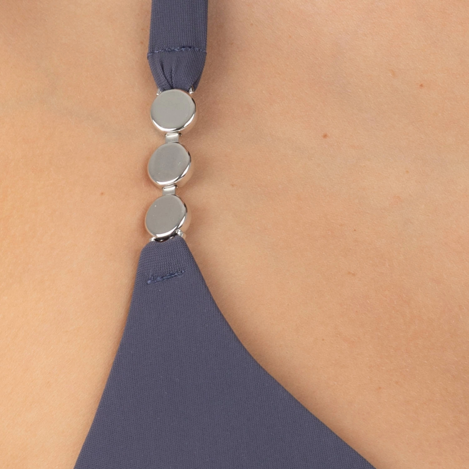 Pain De Sucre Grey Bikini Top in Elan Jewel Detail