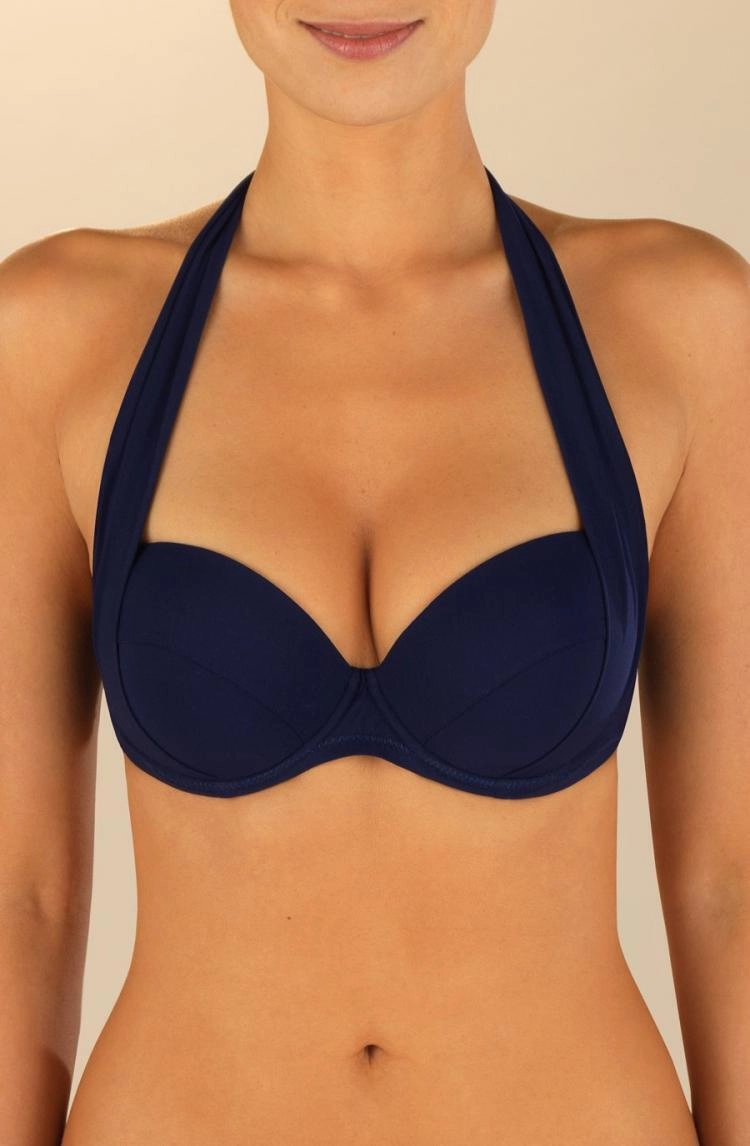 Pain De Sucre Lisia Navy Wide Strap Bikini Top