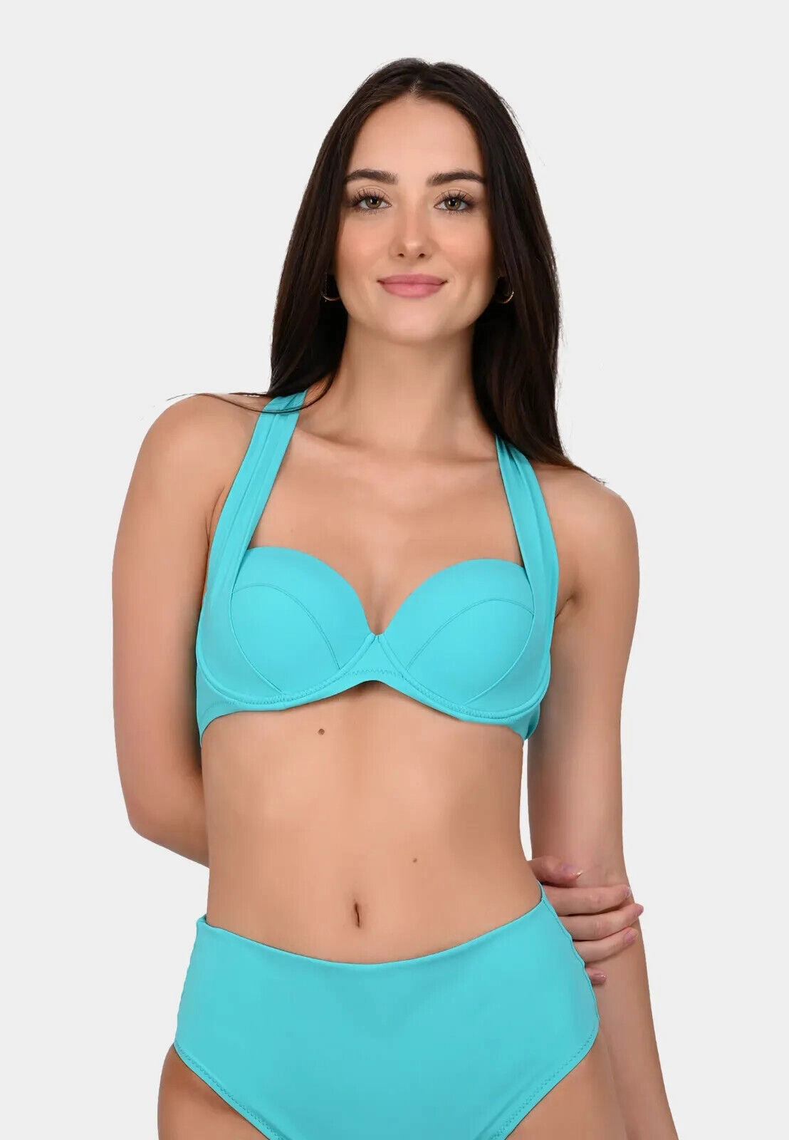 Pain De Sucre Lisia Turquoise Wide Strap Bikini Top