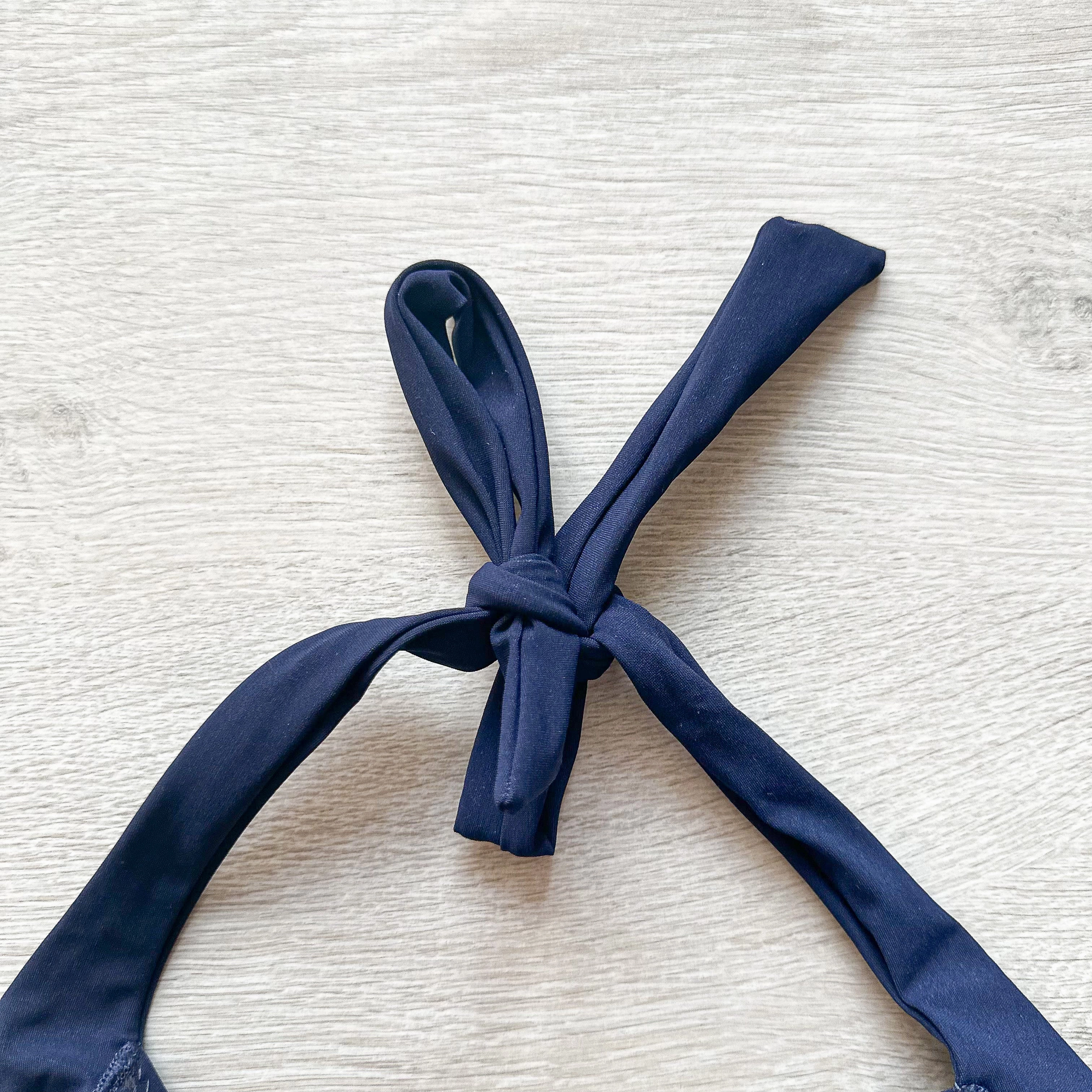 Pain De Sucre Navy Blue Halterneck Bikini Top