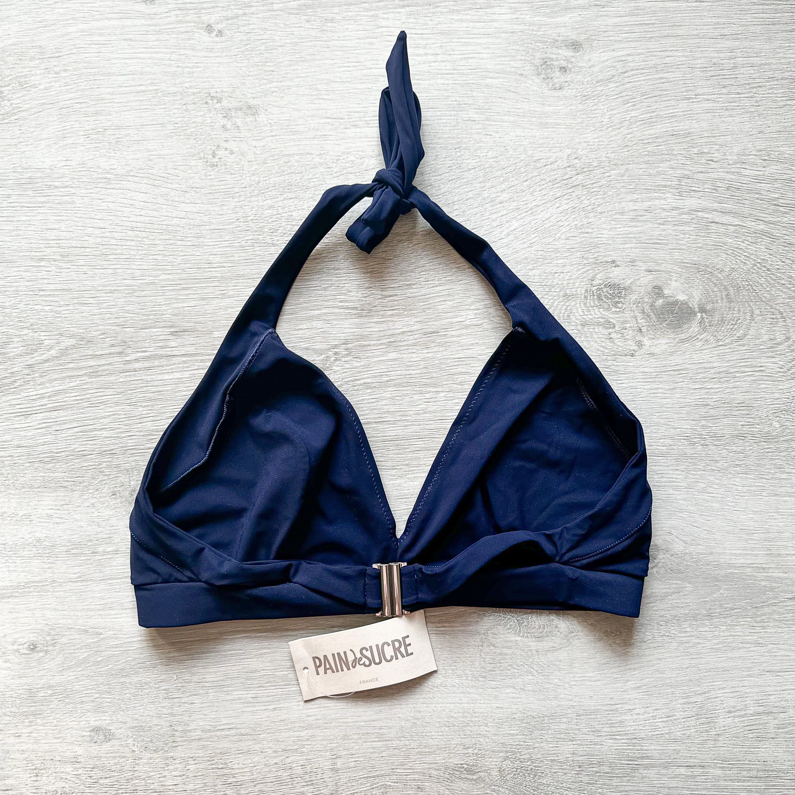 Pain De Sucre Navy Blue Halterneck Bikini Top