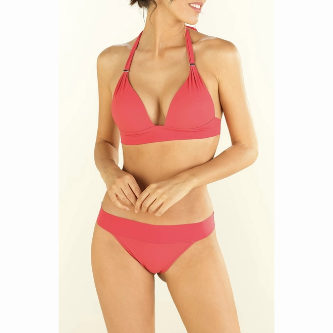Pain De Sucre Pink Bikini Top in Helia Halter