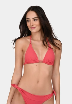 Pain De Sucre Pink Bikini Top in Helia Halter