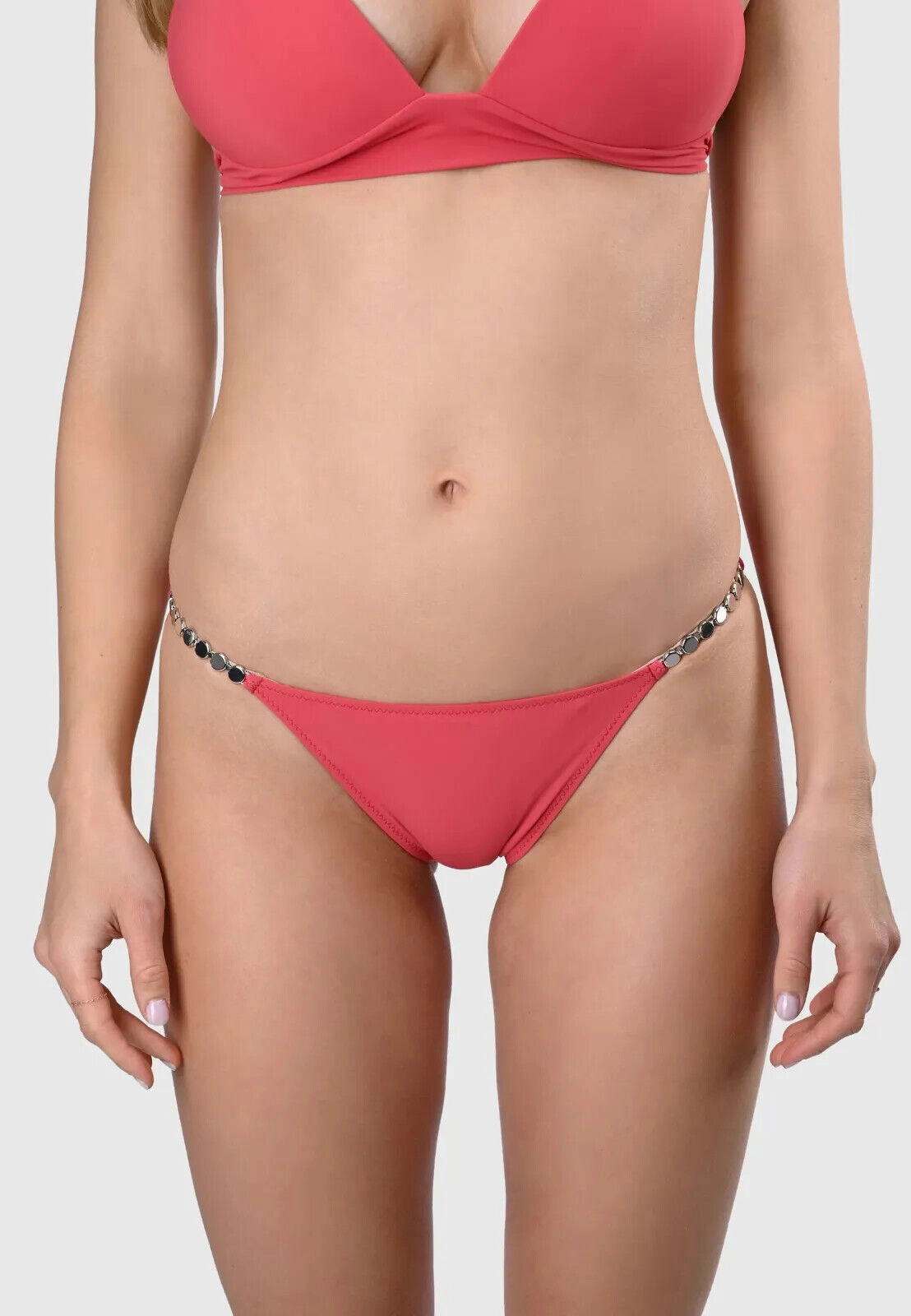 Pain De Sucre Pink Jewel Sides Bikini Bottom in Ciron