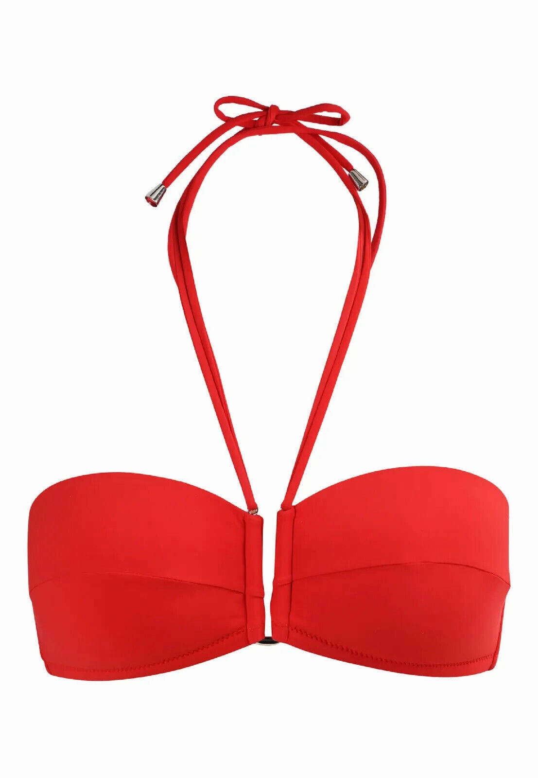 Pain De Sucre Red Bikini Top in Lya Halterneck