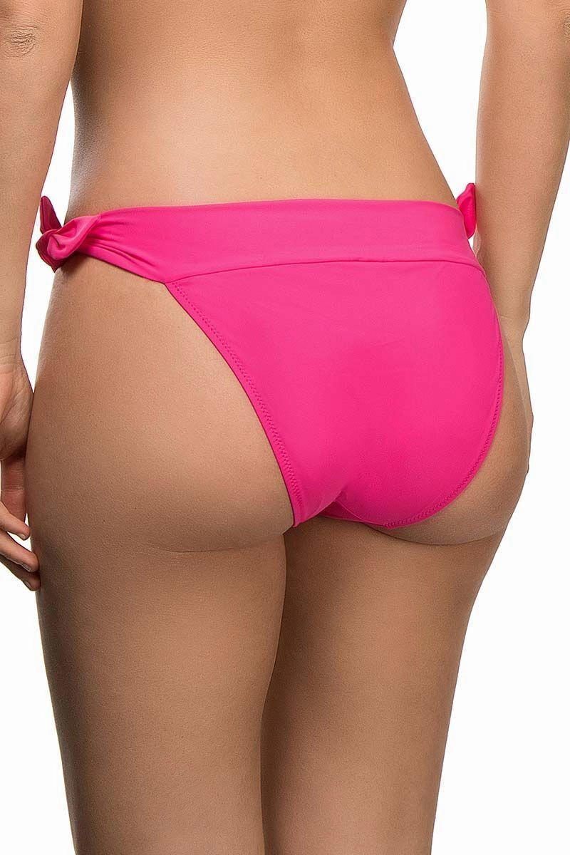 Pain De Sucre Side Tie Bikini Bottom in Diva Hot Rose Pink