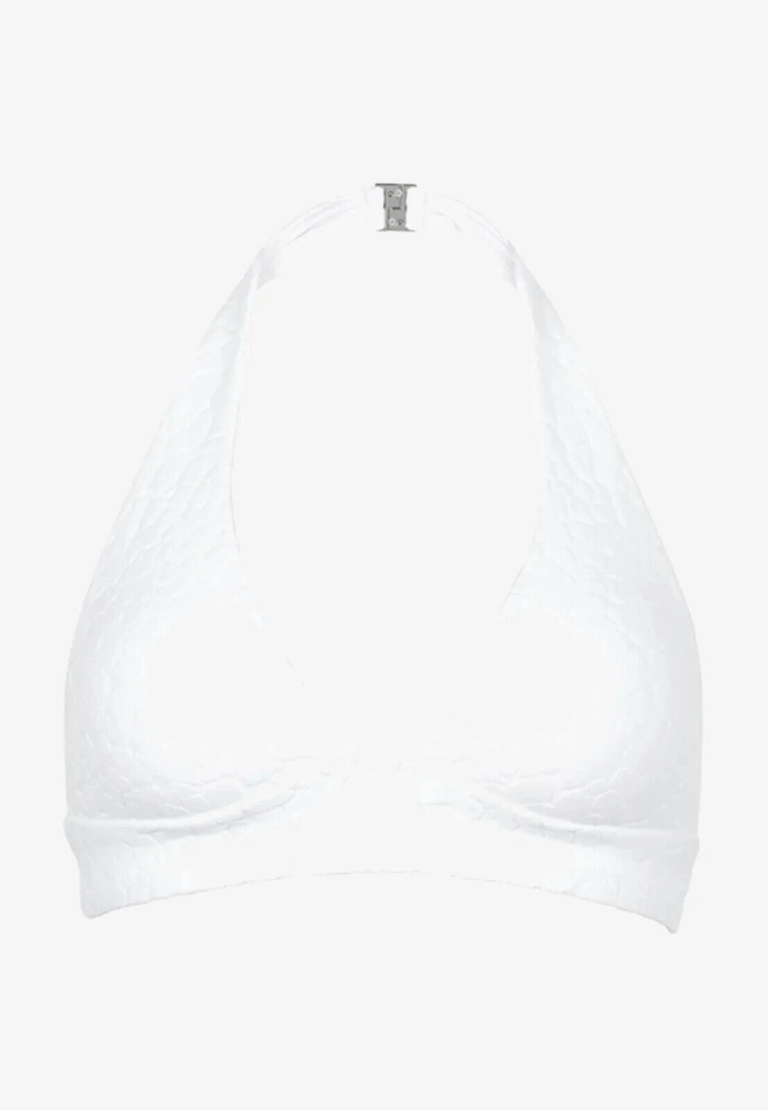 Pain De Sucre White Floral Woven Bikini Top in MITA