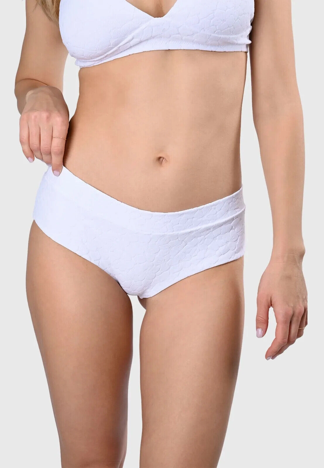 Pain De Sucre White Woven Bikini Bottom in Vence