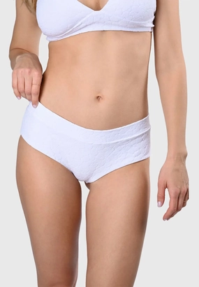 Pain De Sucre White Woven Bikini Bottom in Vence