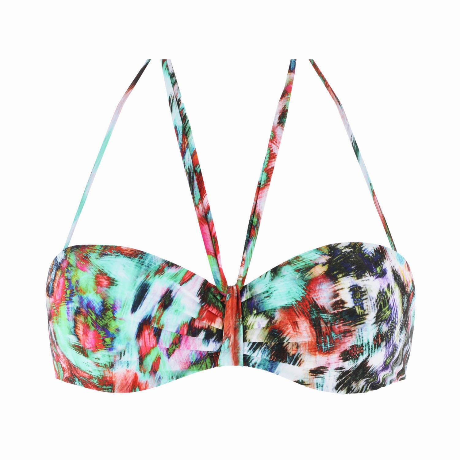 Pain De Sucre Wild Colourful Bikini Top in Samara Double Strap