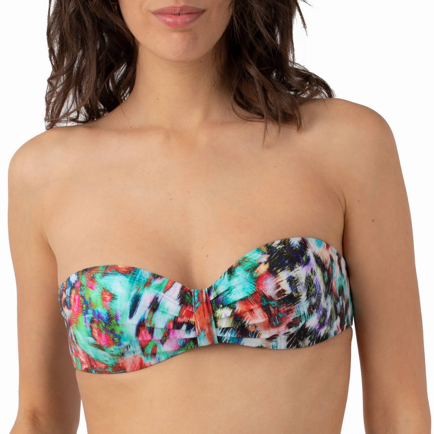 Pain De Sucre Wild Colourful Bikini Top in Samara Double Strap