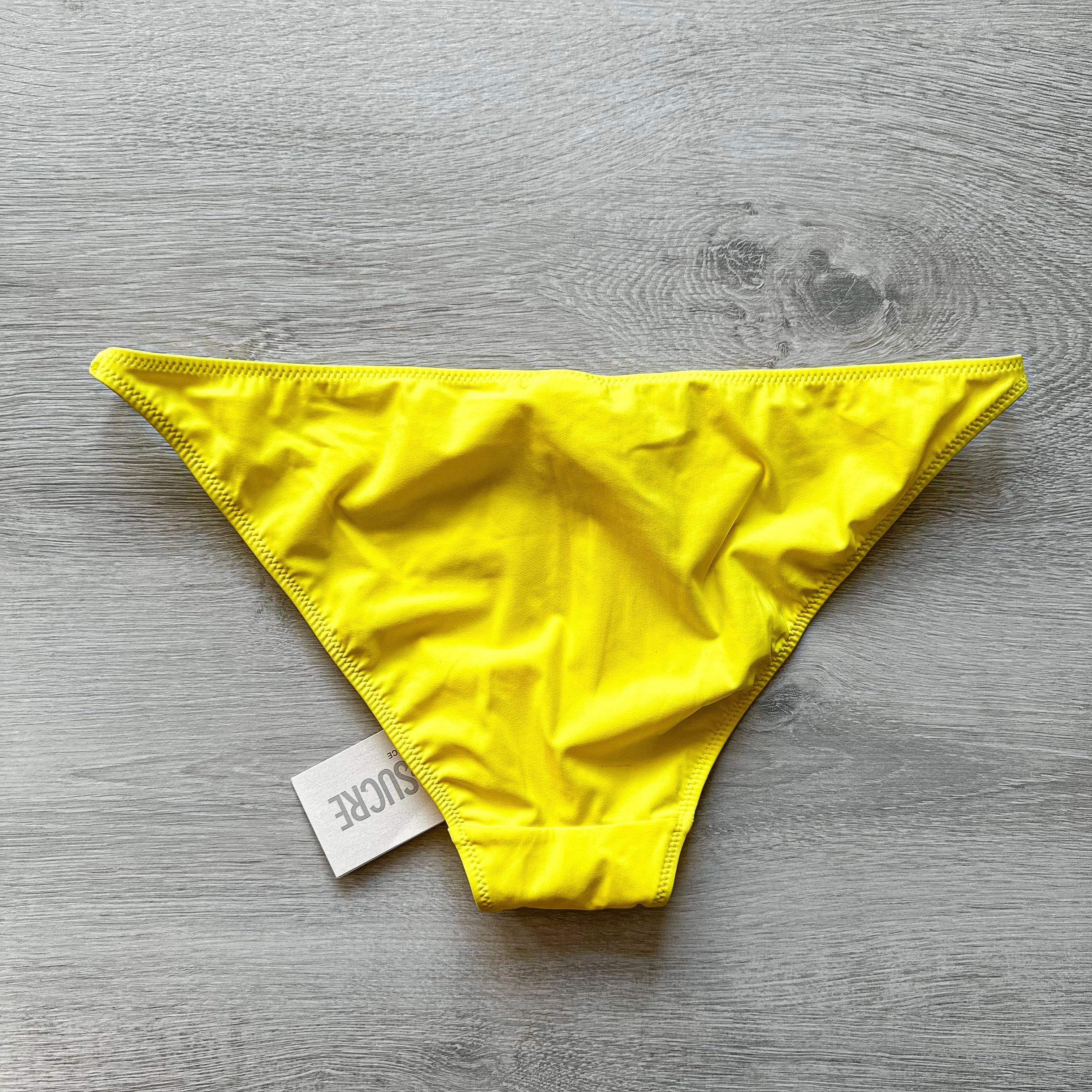 Pain De Sucre Yellow Ciron Jewel Disc Chain Detail Bikini Bottoms